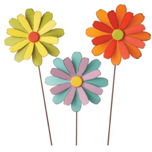 Metal flower stakes 