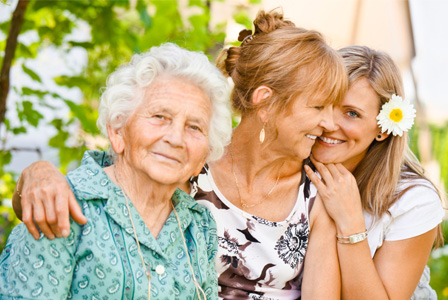 Three generations of a family