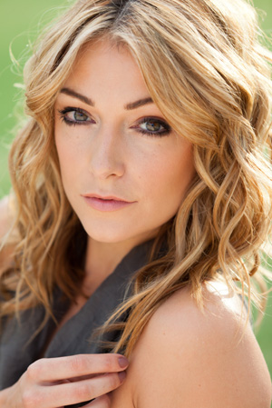 Woman with beach waves
