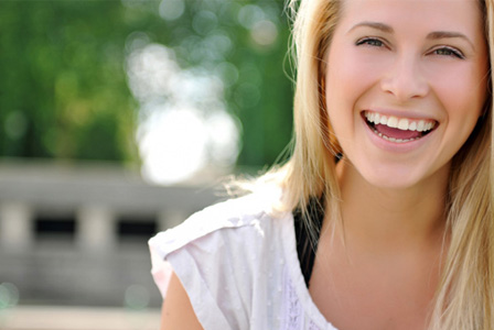 Woman with big smile