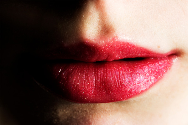 woman with plump lips