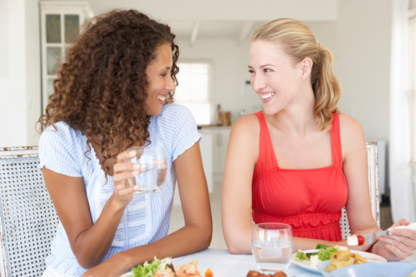 Female friends having lunch