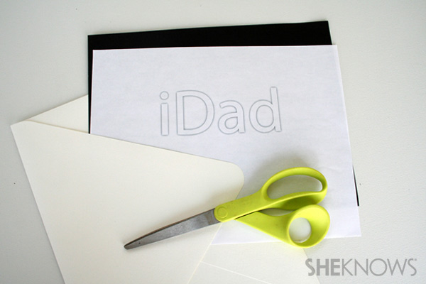 iDad Father's Day envelope step one: make the envelope