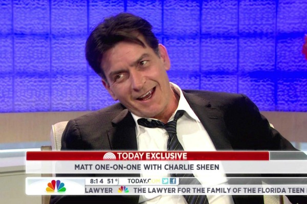Charlie Sheen on the Today Show