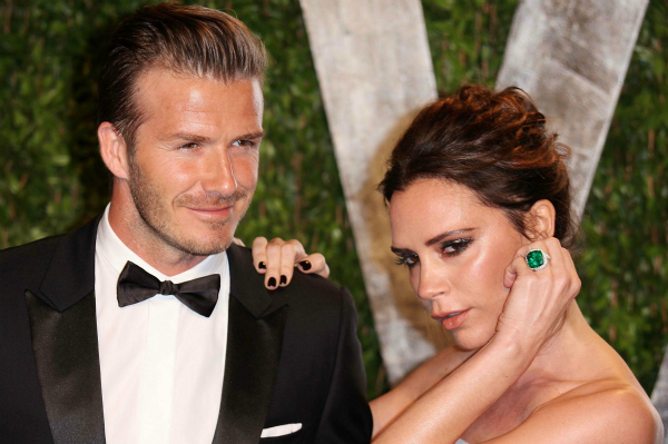 David and Victoria Beckham at 2012 Vanity Fair Oscar Party