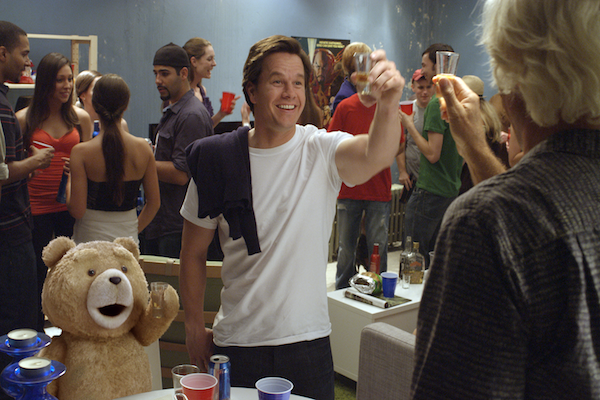 Ted and Mark Wahlberg party