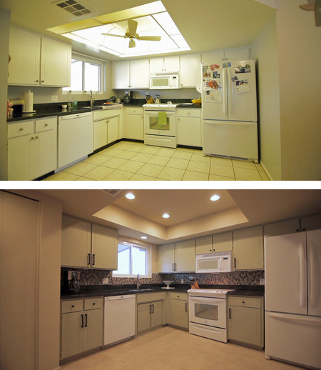 Kitchen before and after