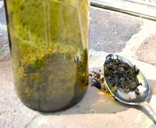 dirt in bottle