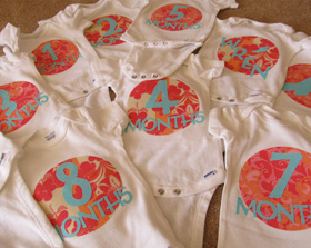 Monthly onesies