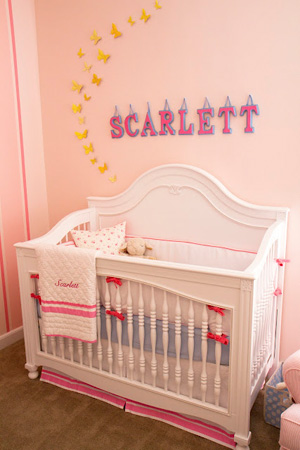 Painted hanging letters