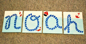 Painted canvas art