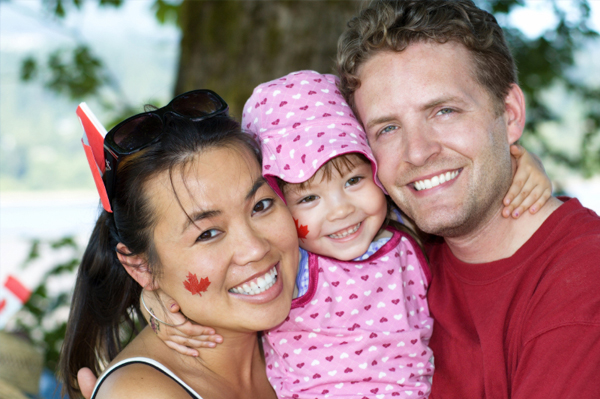 family at festival