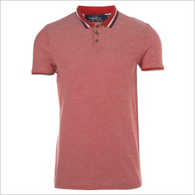 red multi tipped polo