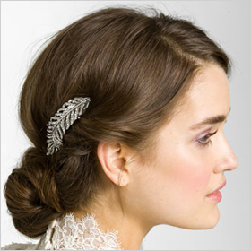 Tasha 'Feather' crystal clip,
