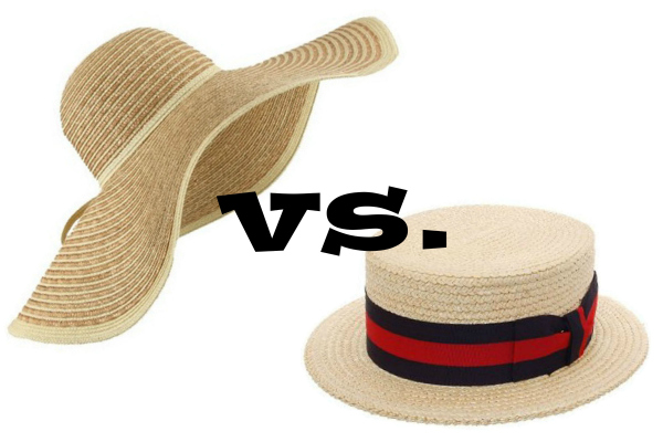 floppy hat vs boat hat