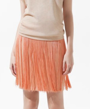 Fringed skirt