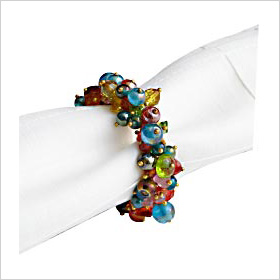glass bead napkin rings from Pier 1 Imports