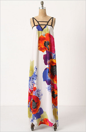 silk, floral print maxi