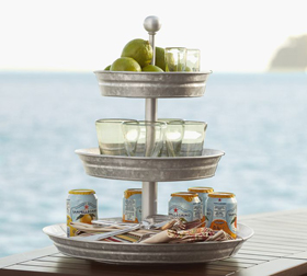 Galvanized Metal 3-Tier Stand