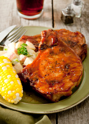 Grilled Teriyaki Marinated Pork Chops