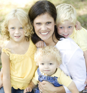 Baby Gizmo's Hollie Schultz with her kids