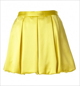 pleated bubble skirt