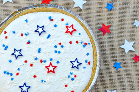 Fourth of July ice cream pie