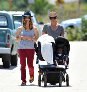 Jillian Michaels, her partner Heidi and kids