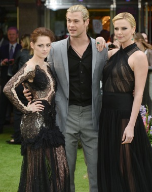 Kristen Stewart, Charlize Theron and Chris Hemsworth