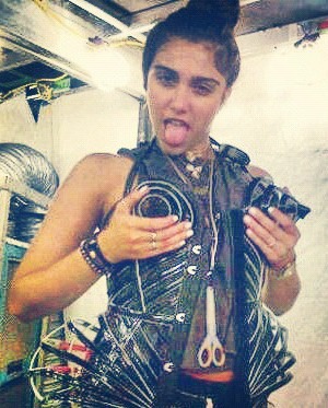 Lourdes in Madonna's cone bra