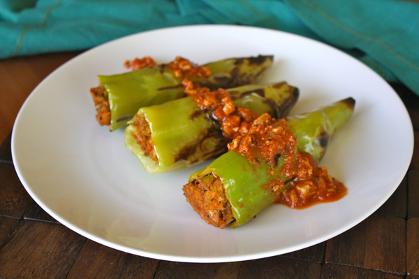 Stuffed and Grilled Hungarian Peppers