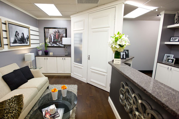 Jenner Communications reception area designed by Kris Swift & Miera Melba