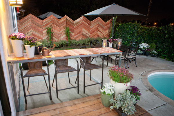 Design Star season 7, episode 4: Chevron fence designed by Britany Simon and Stanley Palmieri