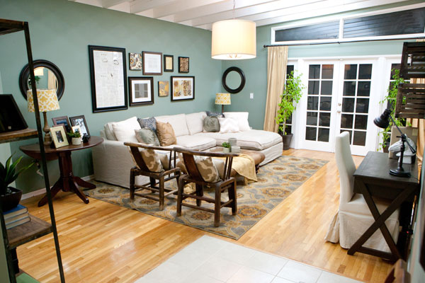 Design Star season 7, episode 4: Living Room designed by Hilari Younger & Mikel Welch