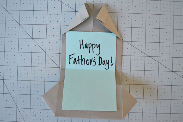 Father's Day shirt card: Add personal message