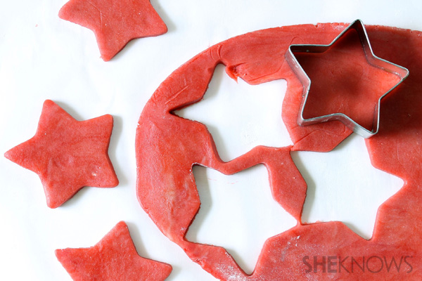 Continue with red dough