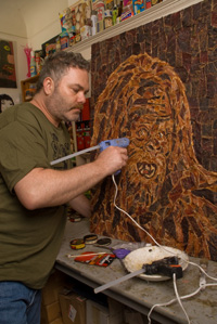 Jason Mecier and Sasquatch mosaic