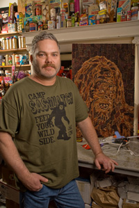 Jason Mecier and Sasquatch mosaic