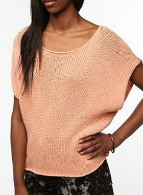 peach crochet top