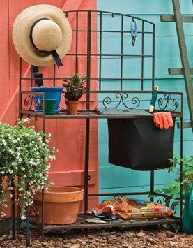 potting bench soil backyard creating own reservoir bronze table worthy classy patio option any