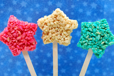 Star spangled rice krispie treats