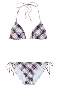 Swimsuit: Paul & Joe Foudejoi plaid cotton bikini