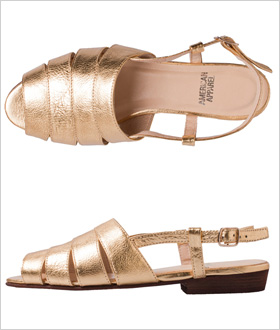 American Apparel Leather Cut-Out Sling Back Sandal, $90.00