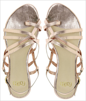 Faith Jude Metallic Flat Sandals, $41.43
