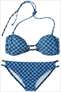 Swimsuit: Old Navy floral printed bandeau bikini