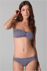 Swimsuit: Eberjey Ditsy floral bandeau bikini
