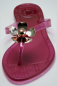 Sandals: Dior jelly blossom thong sandals