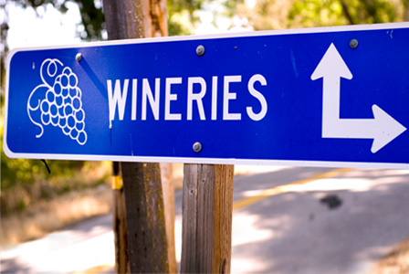 Wineries sign
