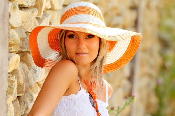 woman with bright accents