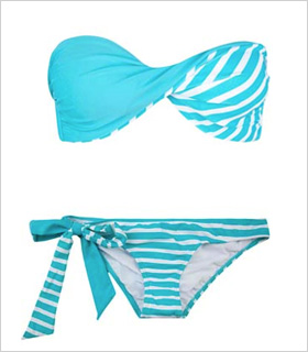 Roxy Bohemian Sunset bikini top, $44, bottom, $38, tillys.com.